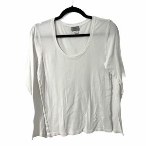 Zara White Long Sleeve Shirt MEDIUM